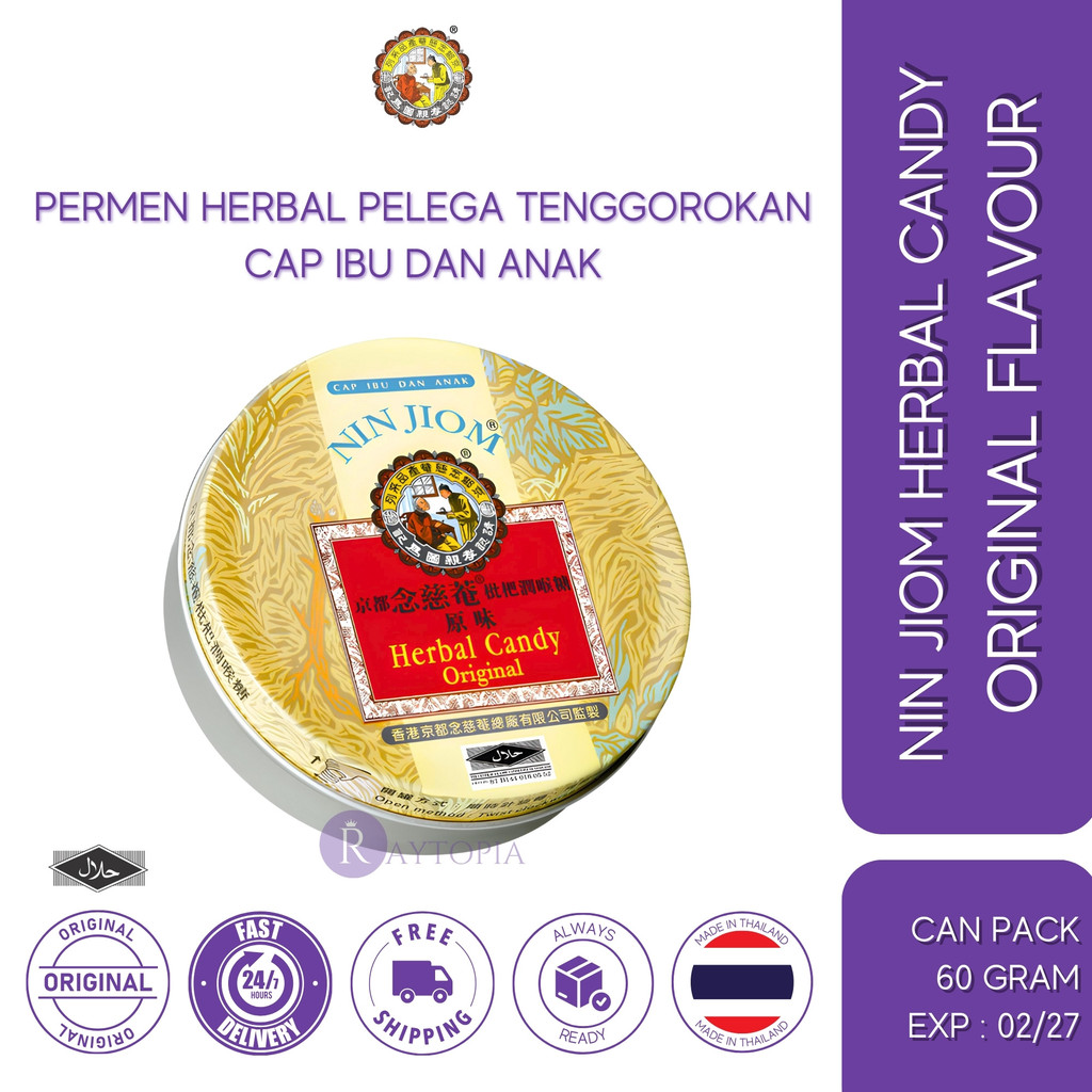 

Nin Jiom Herbal Candy Kemasan Kaleng 60 Gr Original Flavour Thailand