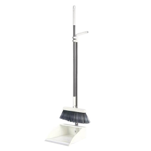 

Set Sapu Pengki Sisir Sekop tekuk Lipat Broom Set Dustpan Stainless - Putih