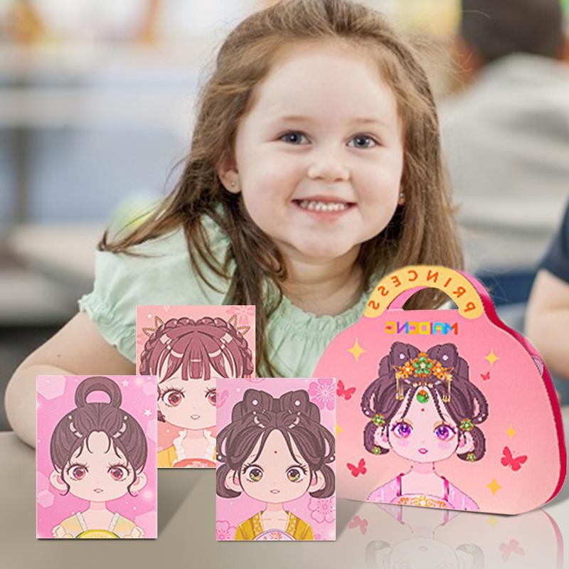 

Costume Game DIY Sticker Book Pretend Play Paper Doll House Cartoon Handmade Creative Girls Dress Up Princess Book