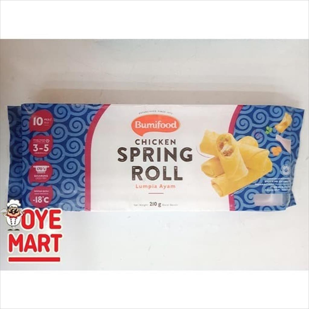 

BUMIFOOD SPRING ROLL CHICKEN 210GR / LUMPIA AYAM