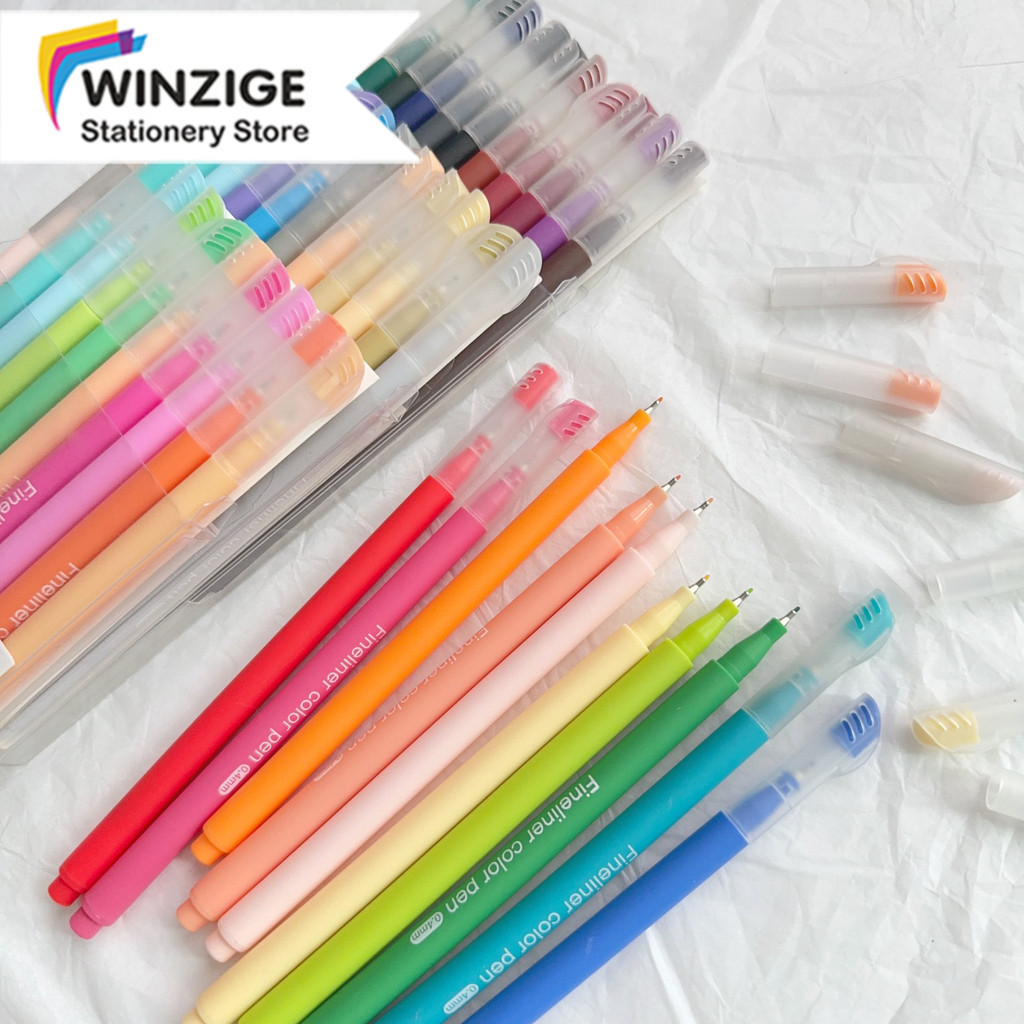 

Winzige 40 Warna Pulpen warna warni 0.5mm pena pulpen aesthetic morandi pastel retro color gel pen journal marker pen alat tulis stationery