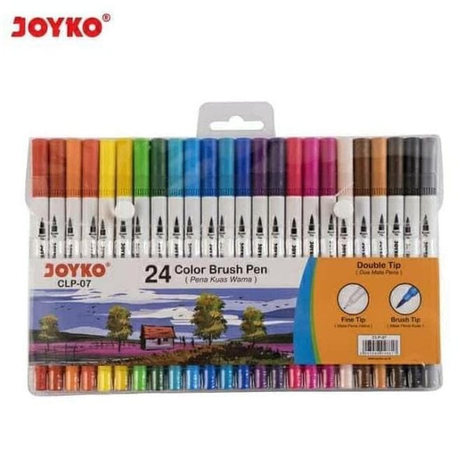 

Joyko Color Brush Pen double tip Set (24-warna) CLP-07