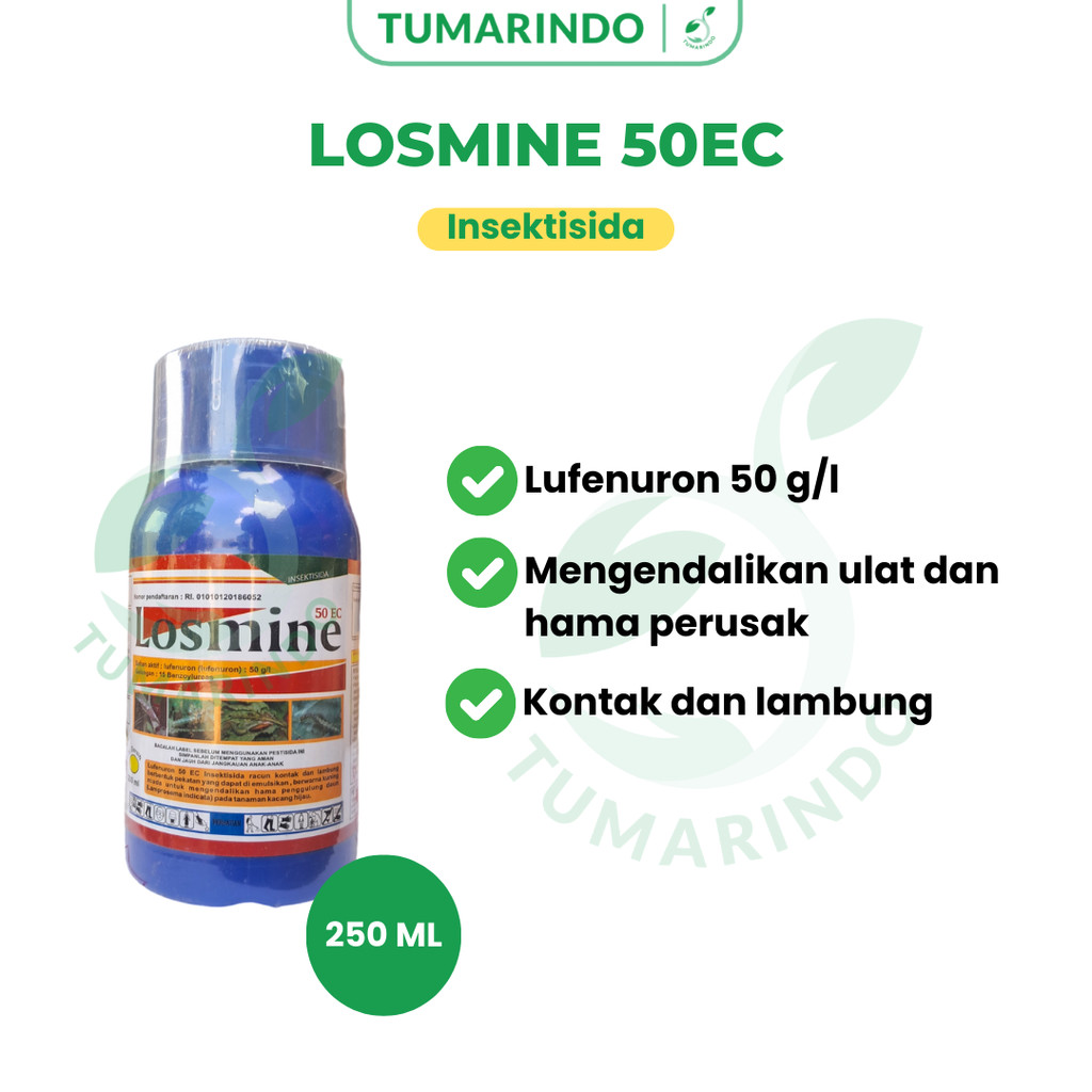Losmine 50ec 250ml Lufenuron Insektisida Pembasmi Hama Ulat Penggulung Daun