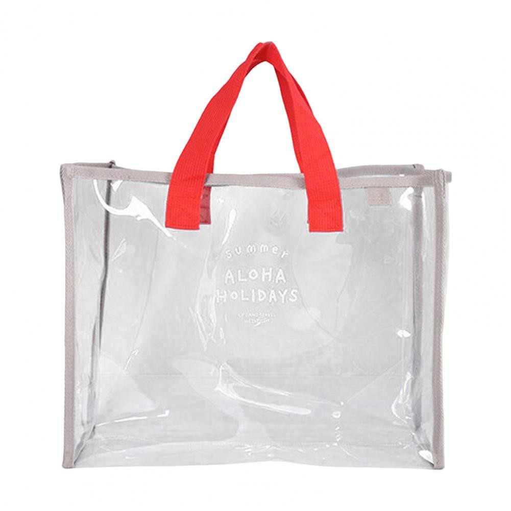 

Flexible Stylish Clear PVC Swimming Handbag Lightweight Pool Bag Large Capacity Vacation Use