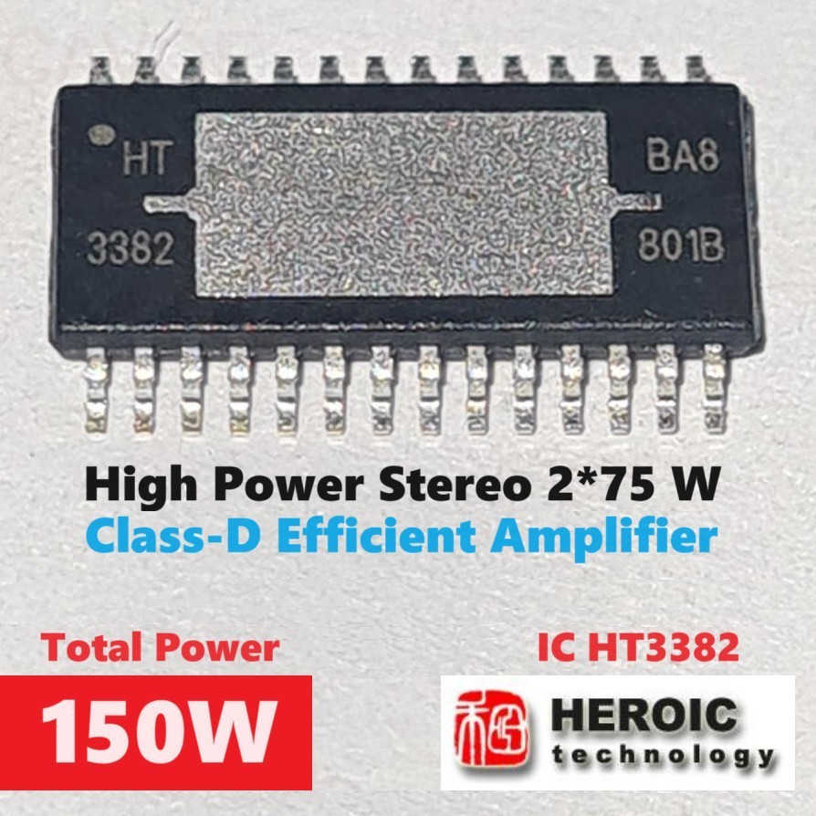 IC HT3382 Original HiFi Stereo Amplifier Class D High Power 150W P BTL