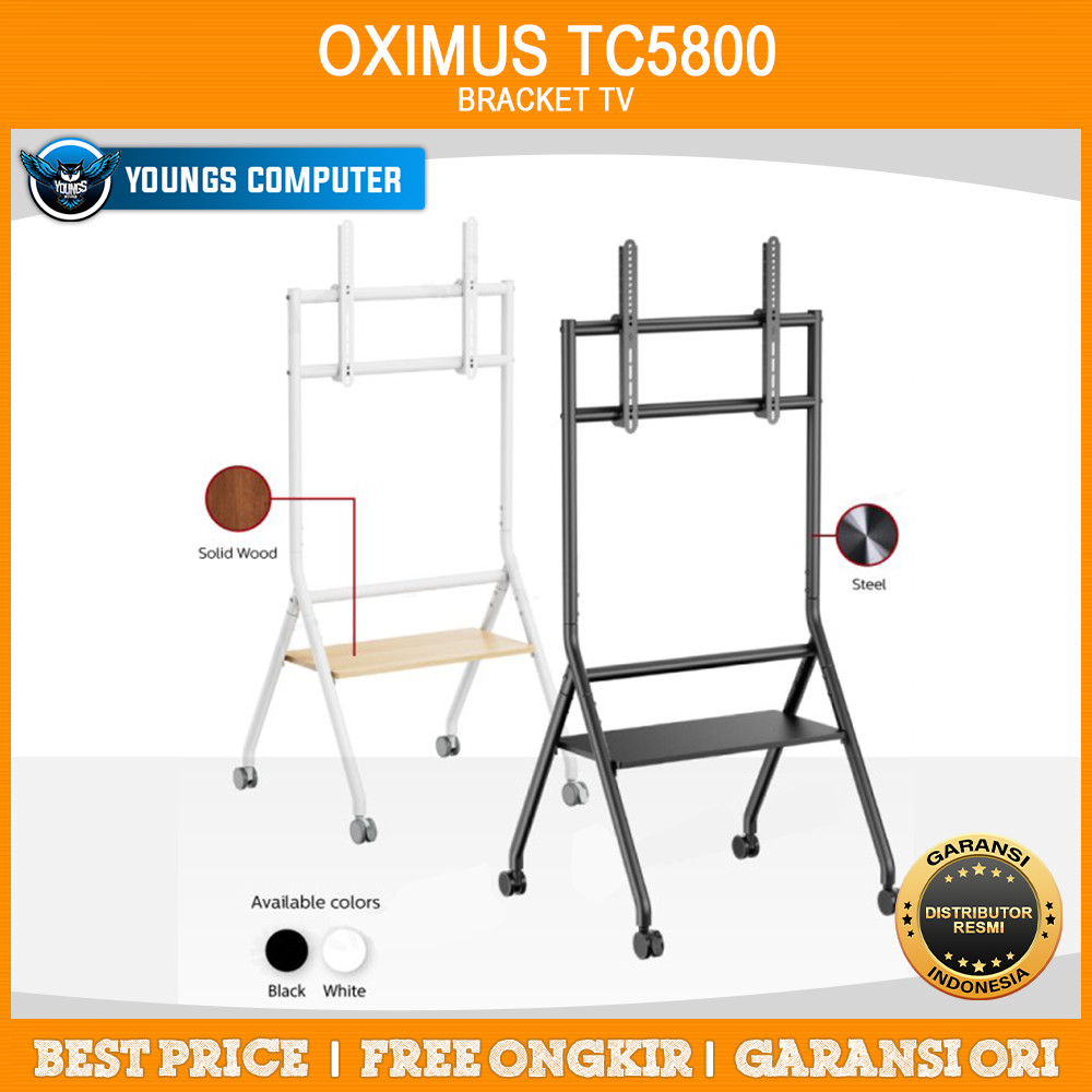 OXIMUS TC5800 Bracket TV Standing Roda Portable 32" - 86" Max 80kg TC 5800