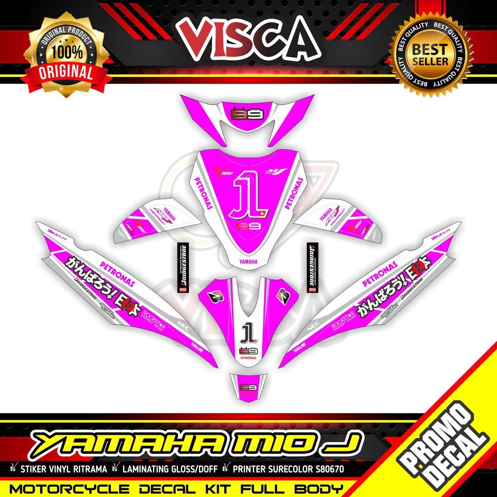 Decal Mio J Full Body Stiker Mio J Variasi Full Body Striping Mio J Variasi Keren Decal Hologram Mio