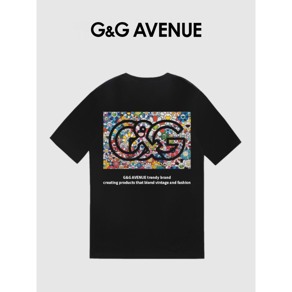 T-Shirt KAOS GUCCI Warna Hitam, Cocok untuk Pria dan Wanita dengan Detail Atasan Putih dan Kerah Bul