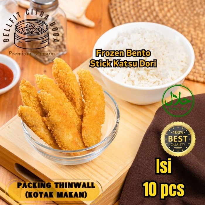 

FROZEN BENTO DORY STICK KATSU D HALAL 10 PCS - Plastik Biasa