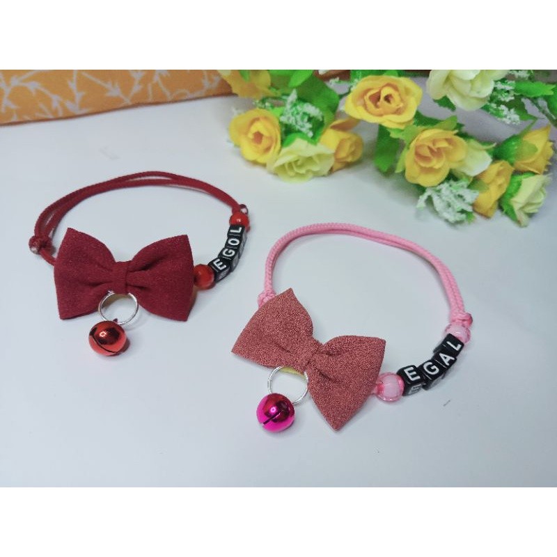 Promo Kalung kucing nama Kalung kucing pita Kalung kucing Kalung musang Kalung kelinci Kalung hewan 