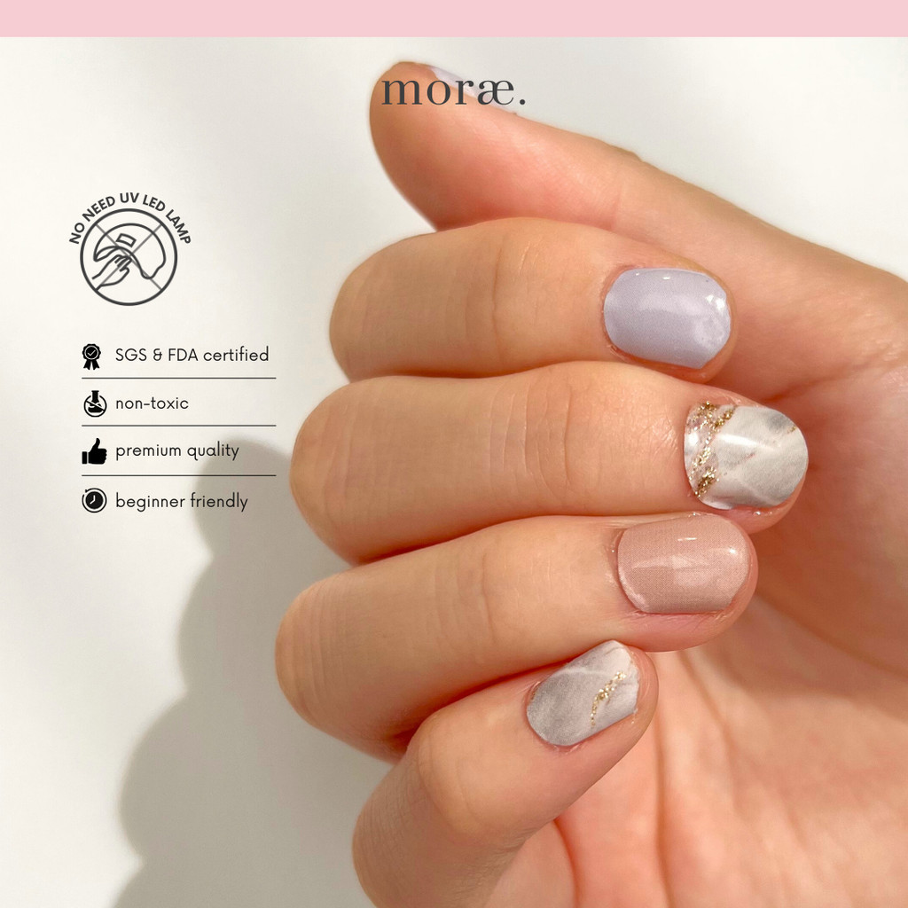 Luccica Nail Sticker Pack Tanpa UV - Stiker Kuku Nail Art - morae