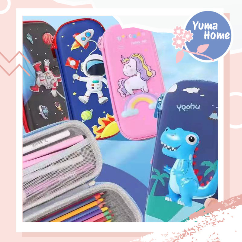 

Yuma Tempat Pensil Karakter 3 Dimensi / Tempat Pensil Anak Sekolah Laki Laki Perempuan / Box Tempat Pensil Sekolah Anak Karakter Gambar Unicorn Dinosaurus / Pencil Case / Peralatan Sekolah