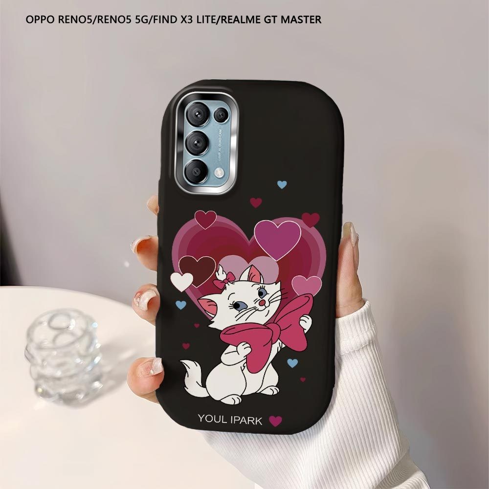 Untuk OPPO Reno5 Reno6 5G Reno4 Pro Reno 2Z 2F 4 5 6 Soft Original Liquid Silicone Casing Cute Carto
