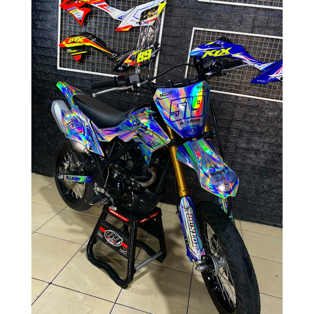 Decal KLX Dtracker 150 Bahan Hologram