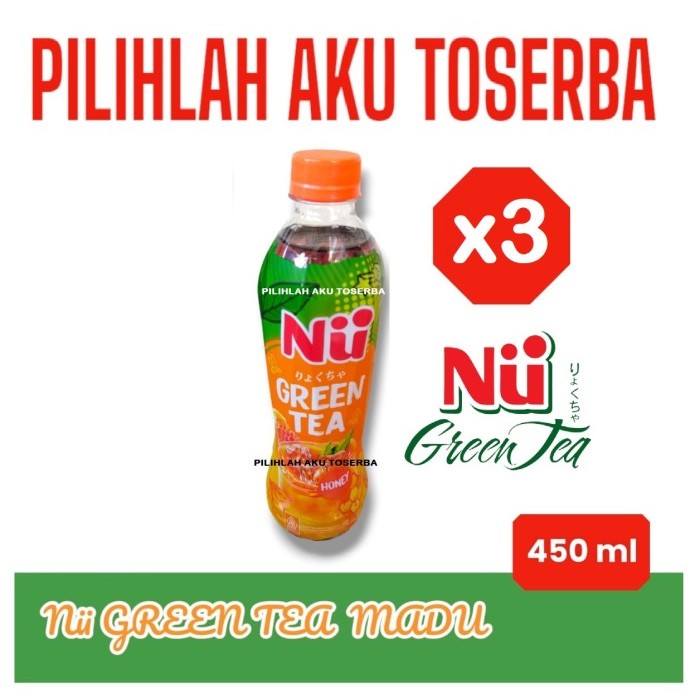 

NU Green Tea HONEY MADU 450 ml - ( HARGA 3 botol )