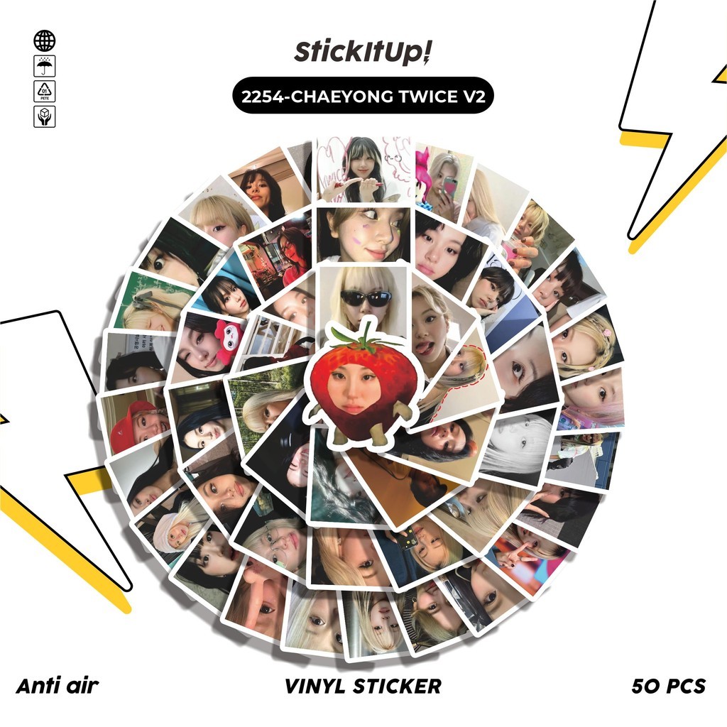 

COD✨ 50 Pcs Stiker CHAEYOUNG TWICE V2 Lucu Anti Air Untuk Dekorasi Notebook Sepeda Skateboard Handphone DIY
