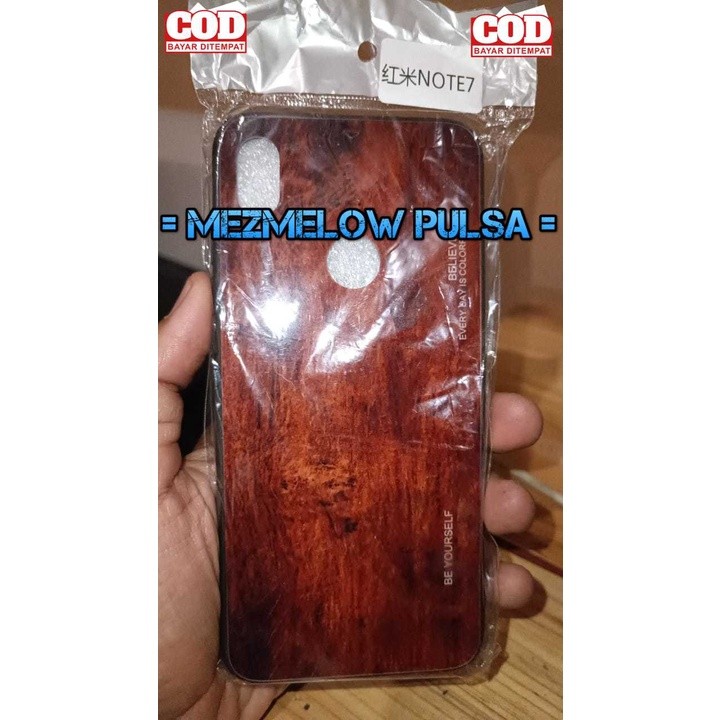 Casing Wood Grain Glass Motif Kayu Caseng Hard Case XIAOMI REDMI 6 PRO / MI A2 LITE