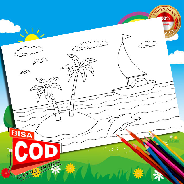 

Gambar Sketsa Mewarnai ~ PEMANDANGAN PART 4/ Seketsa Lukis / Drawing Sketch / Menggambar A4 (Bukan Buku) ANAK TK PAUD Bahan Nyaman