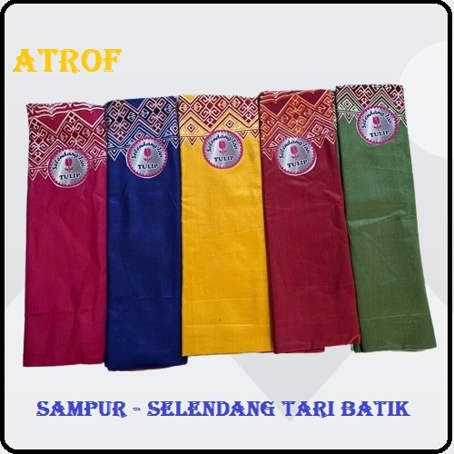 Sampur Tari batik - Selendang Tari Motif Batik Bugis - Sampur tari batik  Motif Bati Bugis Anak & Re