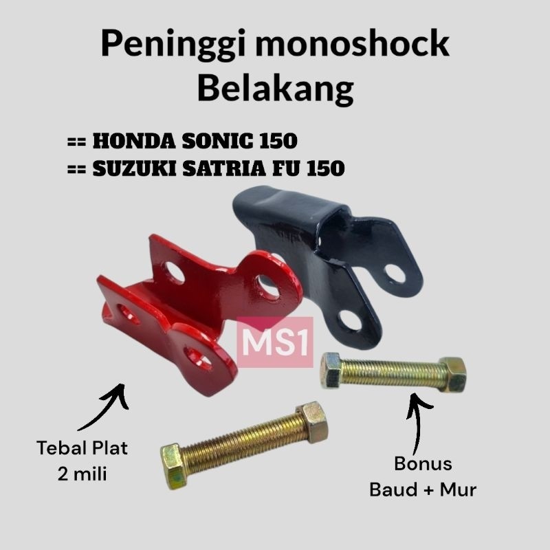 adapter shock belakang satria
raiser shock satria fu

peninggi shock motor satria

peninggi shock be