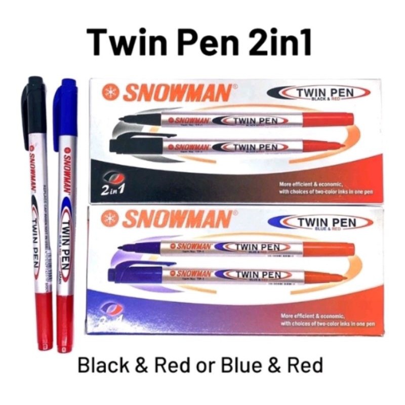 

Twin Pen Spidol 2 Sisi Snowman