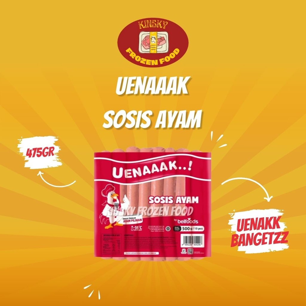 

BELFOODS UENAAAK SOSIS AYAM 475GR
