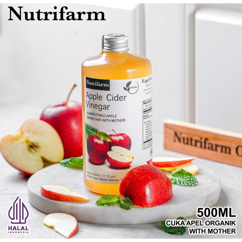 

CUKA APEL ORGANIK 500ML APPLE CIDER VINEGAR WITH MOTHER ORIGINAL