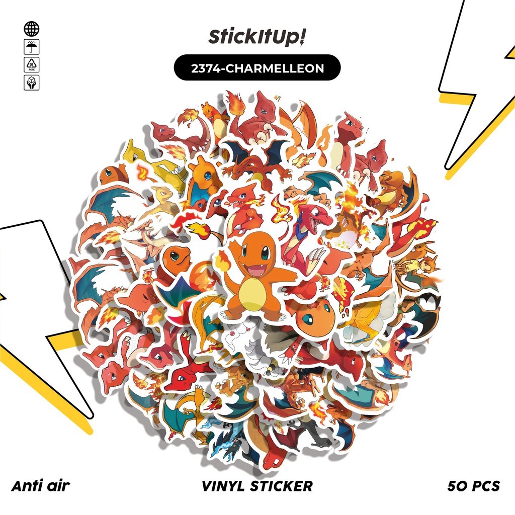 

COD✨ 50 Pcs Stiker CHARMELLEON V1 Lucu Anti Air Untuk Dekorasi Notebook Sepeda Skateboard Handphone DIY