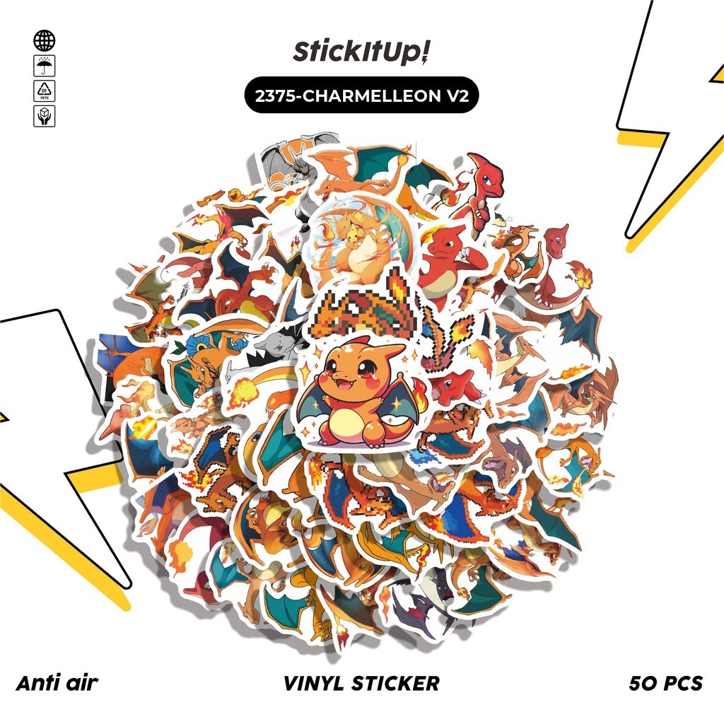 

COD✨ 50 Pcs Stiker CHARMELLEON V2 Lucu Anti Air Untuk Dekorasi Notebook Sepeda Skateboard Handphone DIY