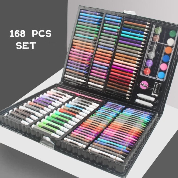 

Andma FG Crayon Set 168pcs / Krayon Mewarnai Anak 168pcs / Pensil Warna Set - CRAYON 168HITAM