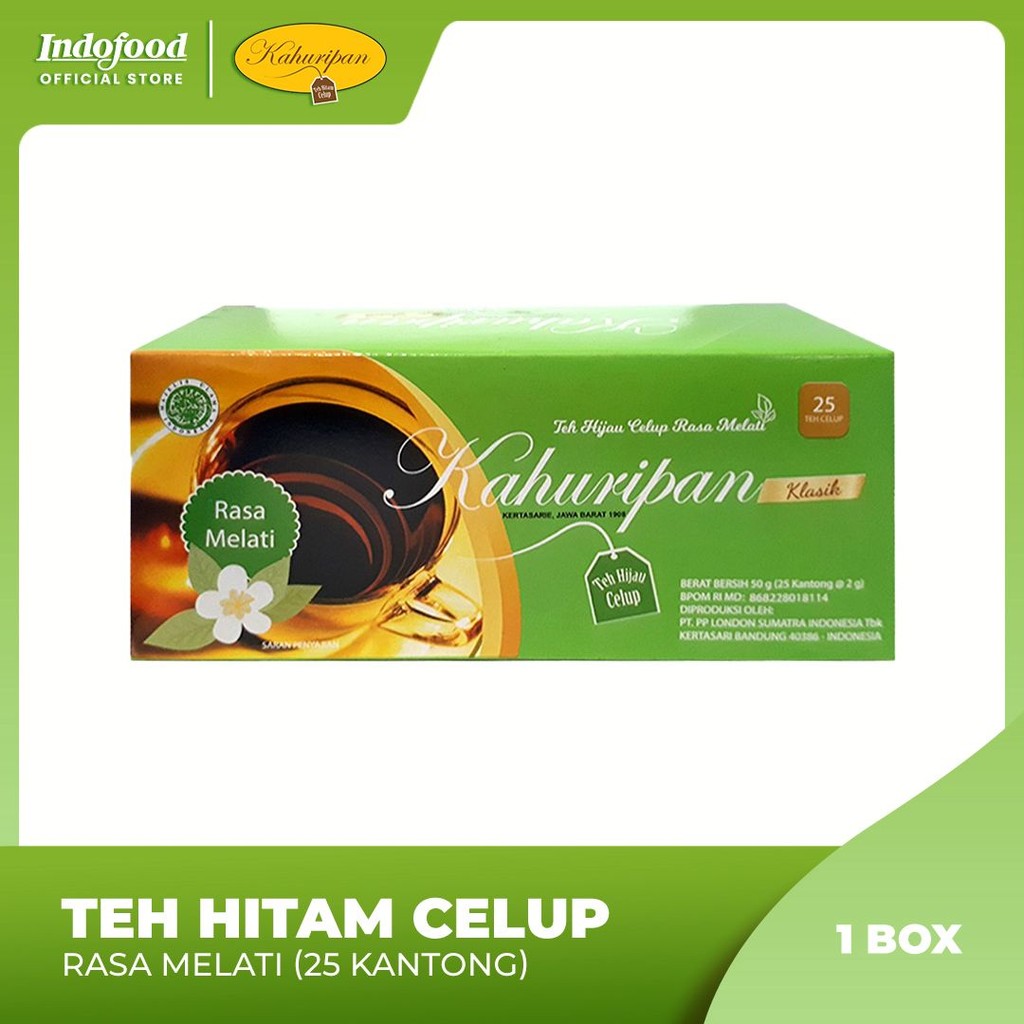 

Teh Kahuripan - Teh Hijau Celup rasa Melati (1 kotak isi 25 kantong teh)