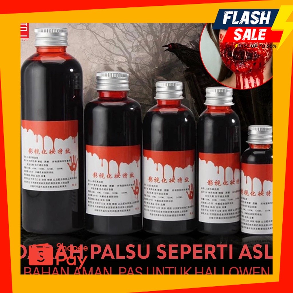 HALOWEEN 10.10 |  Darah palsu mainan prank murah aman untuk film fake blood cosplay make up luka per
