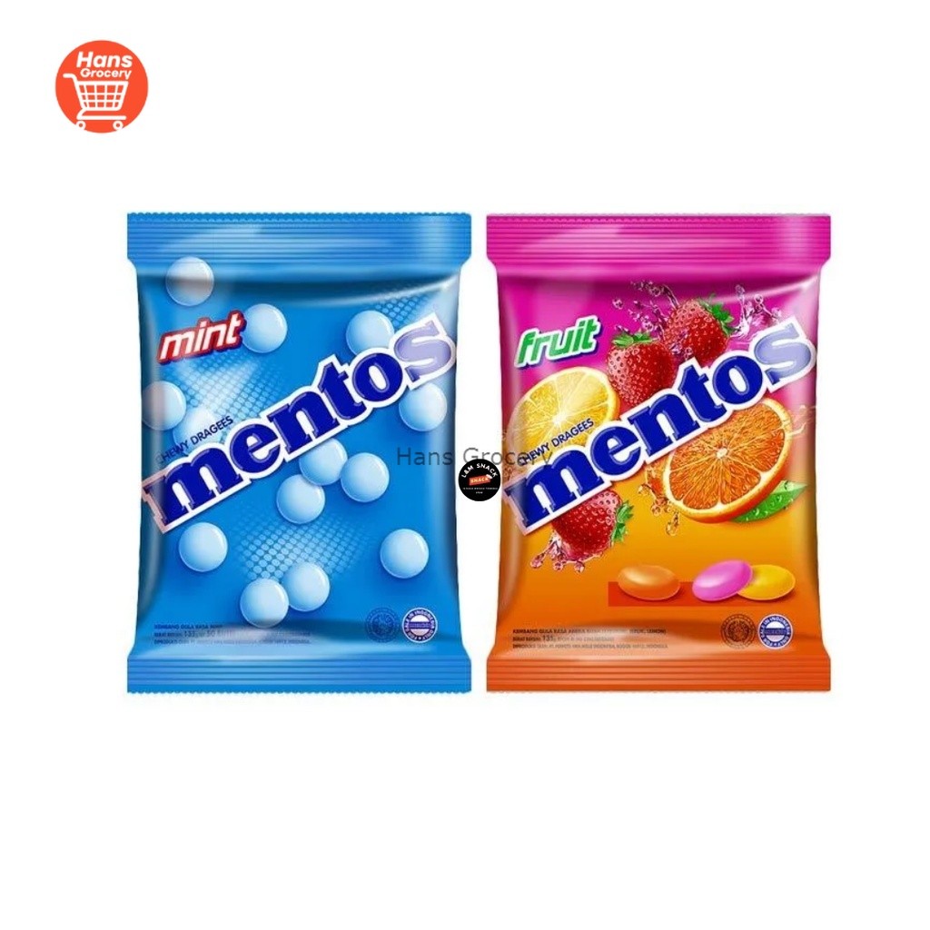 

Hans Permen Mentos Mint/Buah Isi 50 Butir