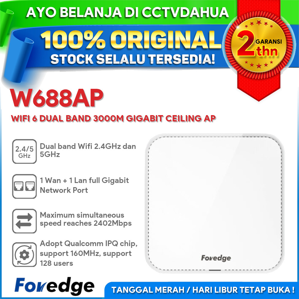 FOREDGE W688AP WIFI 6 DUAL BAND 3000M GIGABIT CEILING AP