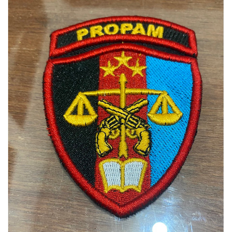 Atribut polri logo propam bordir Timbul 3D
