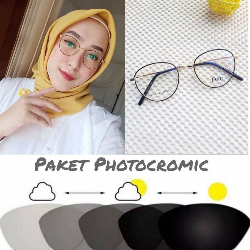 PAKET LENSA PHOTOCROMIC , Kacamata 2733 , Kacamata Antiradiasi
