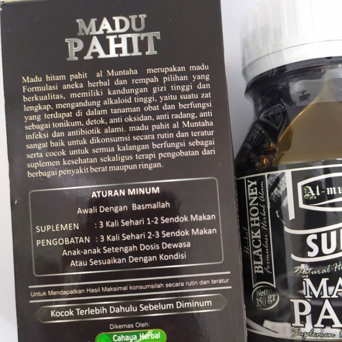 

Madu pahit super almuntaha I MADU HITAM PAHIT SUPER AL MUNTAHA 350 GRAM