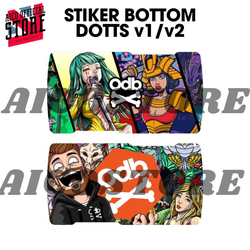 

AICO - Stiker Bottom DOTTS Isi 2 PCS Original Bisa Custom Anti Air
