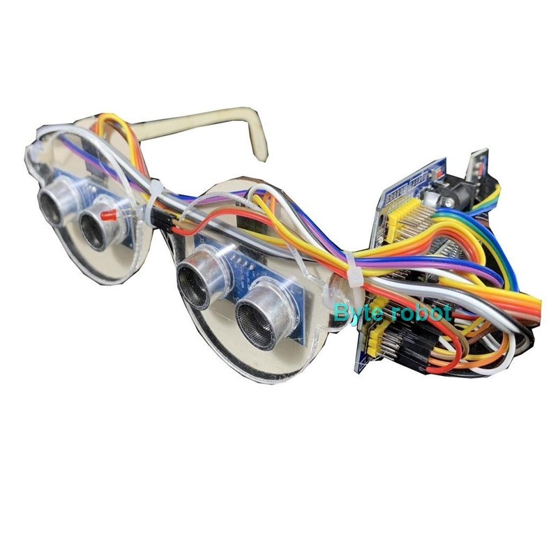 Bionic Blind Glasses Robot Ultrasonic Buzzer Vibrates Detect Obstacles Robot Eye Creative Technology