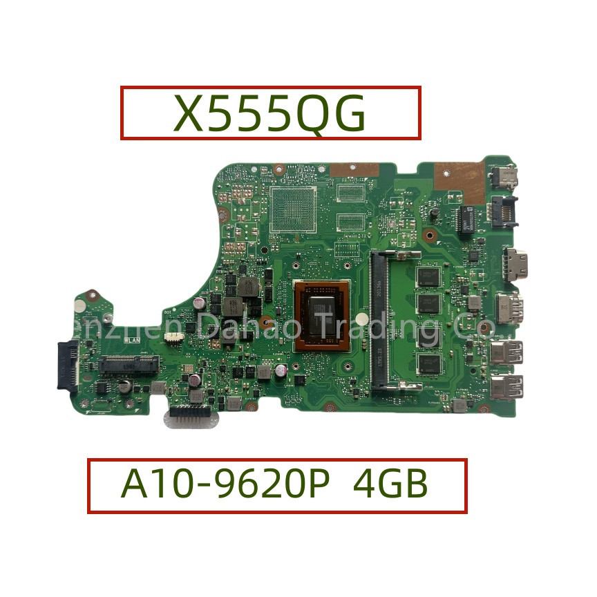 X555QG Mainboard For ASUS X555 X555Q X555B X555BA X555BP Laptop Motherboard With A10-9620P CPU 4GB-R