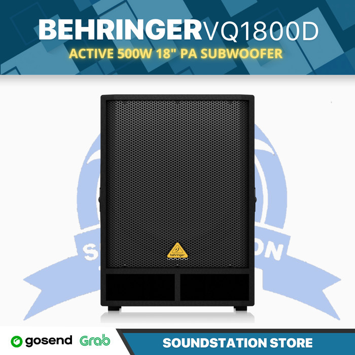 Behringer VQ1800D Active 500W 18" PA Subwoofer with Stereo Crossover