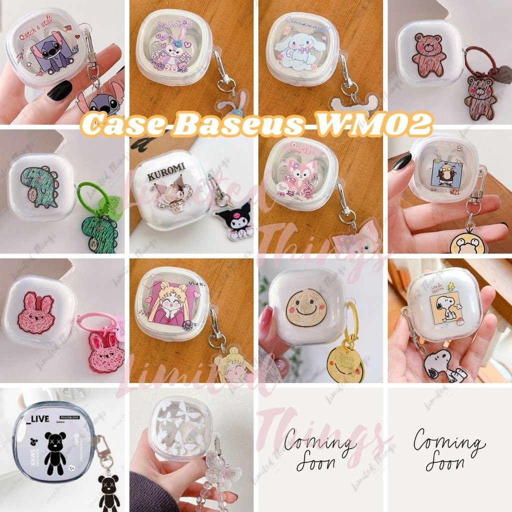 SOFT CASE Baseus WM02 WM 02 Case Transparent Character Bluetooth Wireless