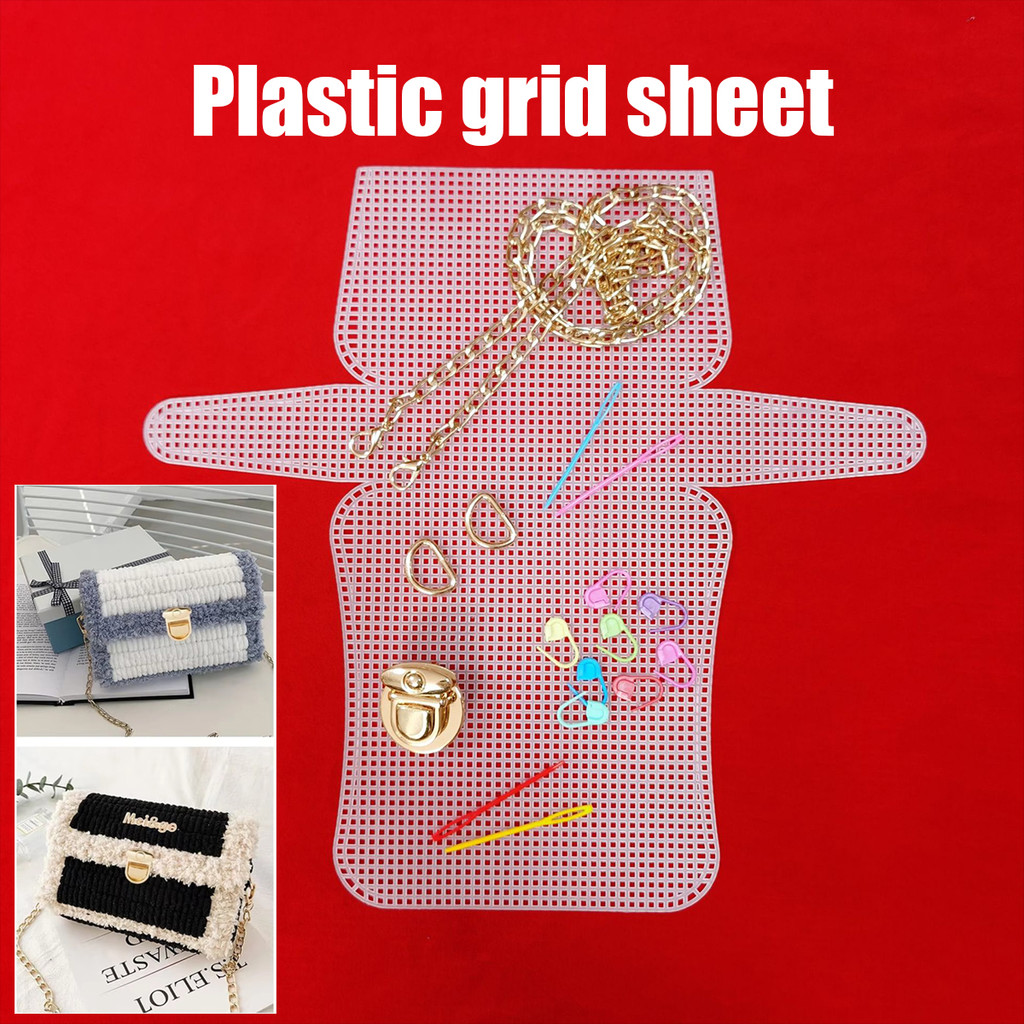 1pc jaring tas rajut Jaring bentuk tas Rantai Ring D Jaring Plastik tas selempang wanita terbaru 202