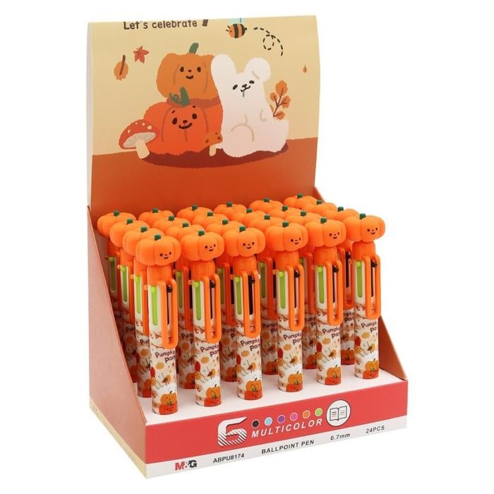 

TERLARIS! Ballpen M&G 6 in 1 Pumpkin Party / Pulpen 6 Warna ABPU8174