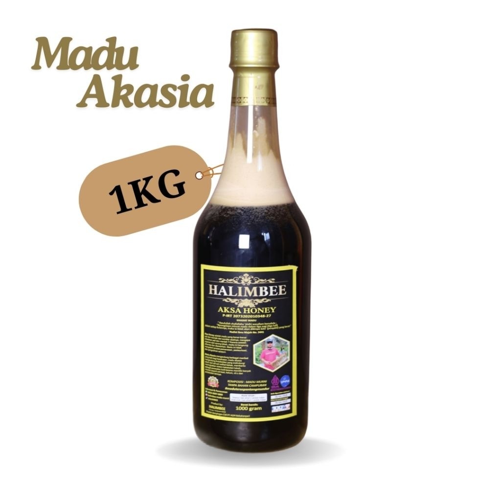 

New (PROMO) Madu Asli Murni Hutan Nektar Akasia Grad A super Kemasan Botol Baru 1 kg- HalimbeePremium