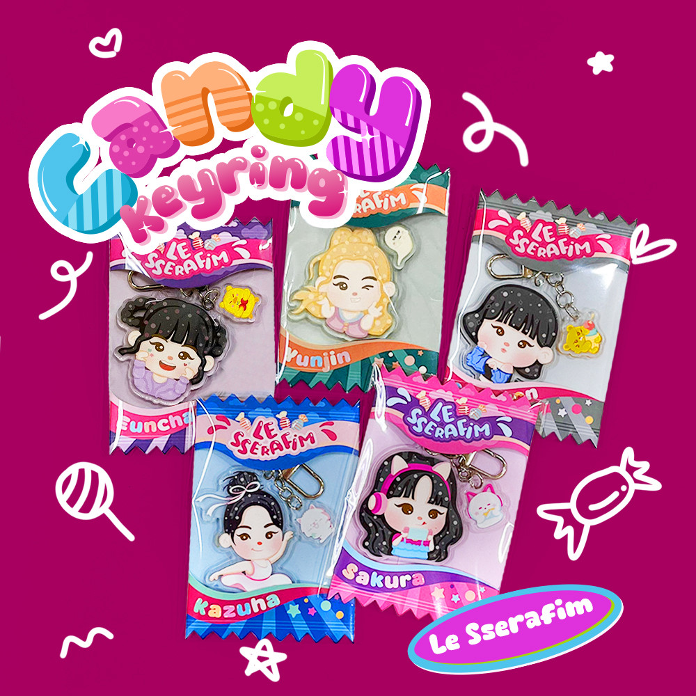 Candy Acrylic Keyring FANMADE Chaewon Eunchae Sakura Kazuha Yunjin