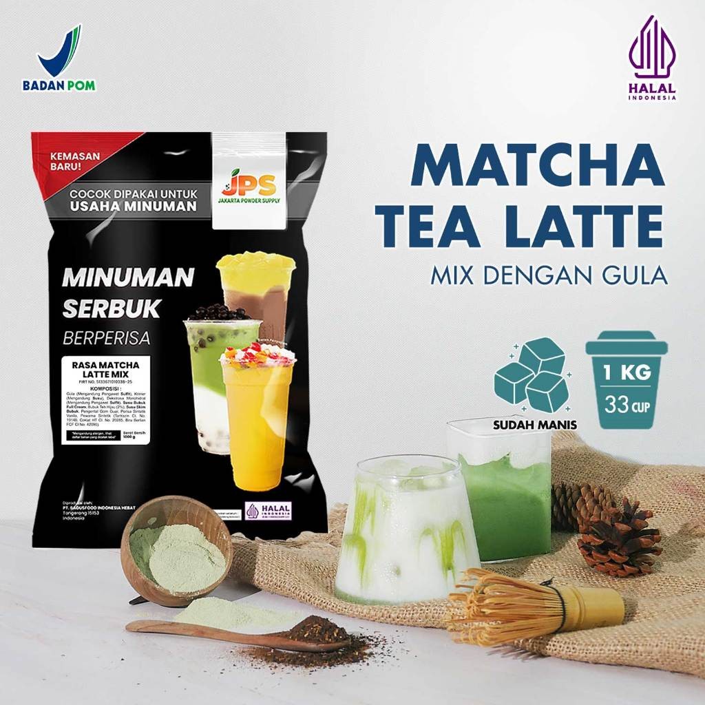 

Ready Powder Drink JPS Bubuk Minuman Rasa Matcha Latte Mix 1Kg