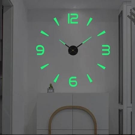 PROMO!Jam Dinding 3D  Stiker DlY LUMINOUS WALL CLOCK  Jam Dinding Digital Bercahaya - 40cm - LUMINOU