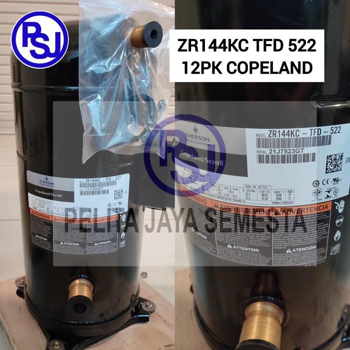 Kompresor AC Copeland ZR144KC-TFD-522 / Compressor Copeland ZR144KC / 12PK ZR144KC TFD 522