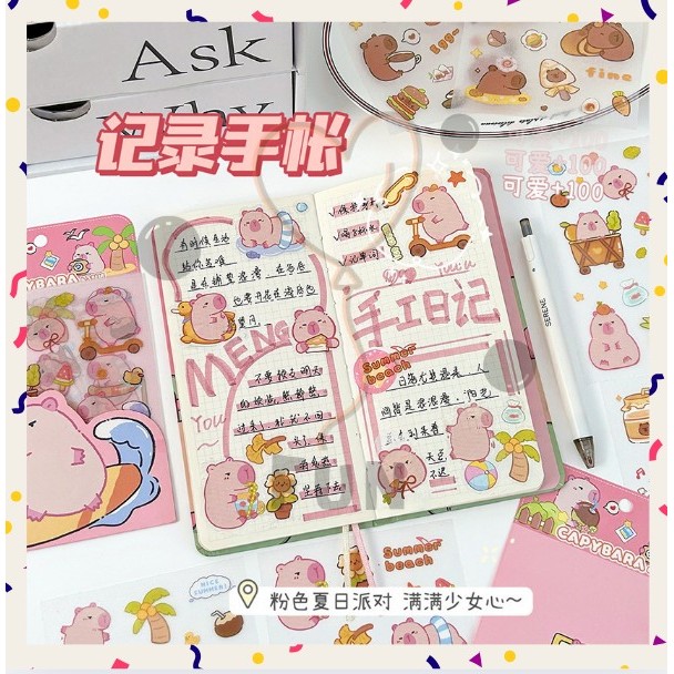 

FF STICKER ANAK TIMBUL KAPIBARA / WATERPROOF / STIKER ANTI AIR / STICKER LABUBU POPMART A-SK017